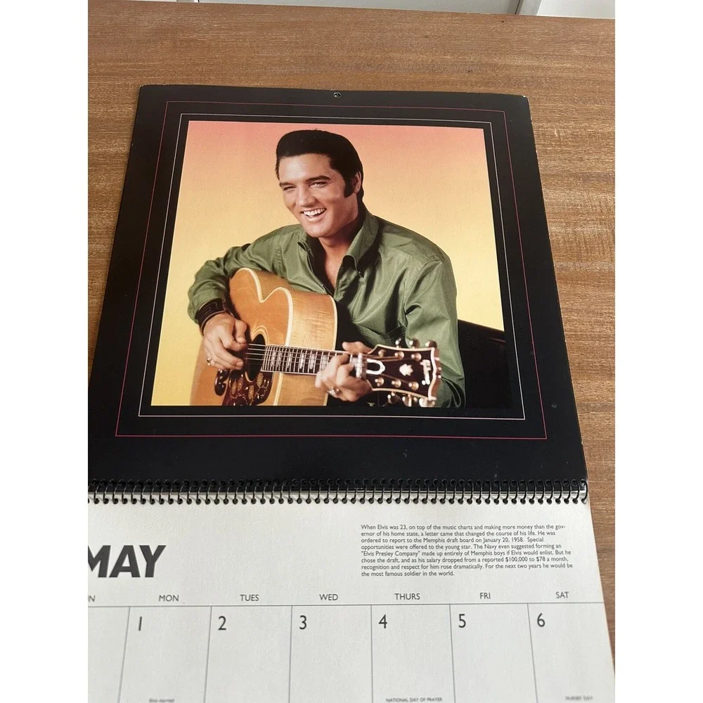 VINTAGE 1995 ELVIS PRESLEY CALENDAR UNMARKED‎